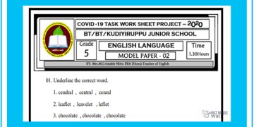 Grade 05 English Language - Model Paper 02
