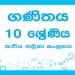 Grade 10 Mathematics Workbook with Unit Test Papers(Sinhala Medium)