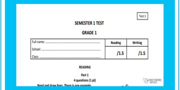Grade 01 English Language - Semester Test