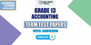 Grade 13 Accounting Term Test Papers