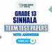 Grade 13 Sinhala Term Test Papers