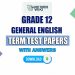 Grade 12 General English Term Test Papers