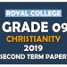 Royal College Grade 09 Christianity Second Term Paper | Sinhala Medium