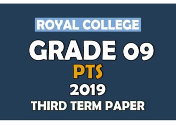 Royal College Grade 09 Practical And Technical Studies Third Term Paper | Sinhala Medium