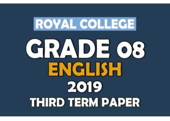 Royal College Grade 08 English Third Term Paper