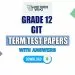 Grade 12 Genaral Information Technology (GIT) Term Test Papers