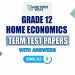 Grade 12 Home Economics Term Test Papers