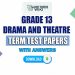 Grade 13 Drama and Theatre Term Test Papers