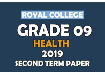 Royal College Grade 09 Health Second Term Paper | English Medium