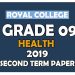 Royal College Grade 09 Health Second Term Paper | English Medium