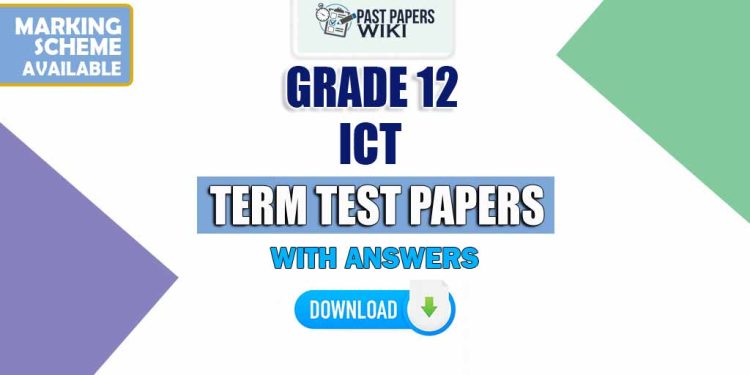 Grade 12 Information And Communication Technology (ICT) Term Test Papers