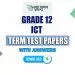 Grade 12 Information And Communication Technology (ICT) Term Test Papers