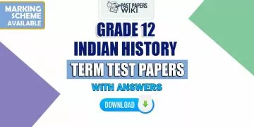 Grade 12 Indian History Term Test Papers
