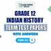 Grade 12 Indian History Term Test Papers