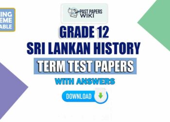 Grade 12 Sri Lankan History Term Test Papers