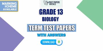 Grade 13 Biology Term Test Papers