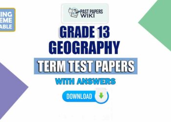 Grade 13 Geography Term Test Papers