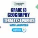 Grade 13 Geography Term Test Papers