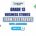 Grade 13 Business Studies Term Test Papers