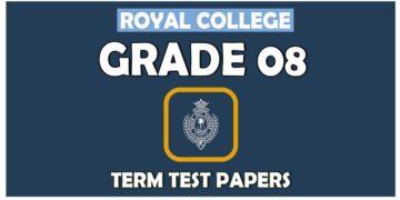 Grade 08 - Royal College Term Test Papers