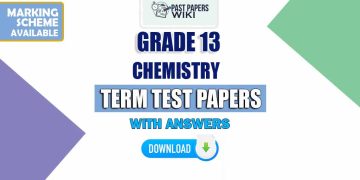 Grade 13 Chemistry Term Test Papers
