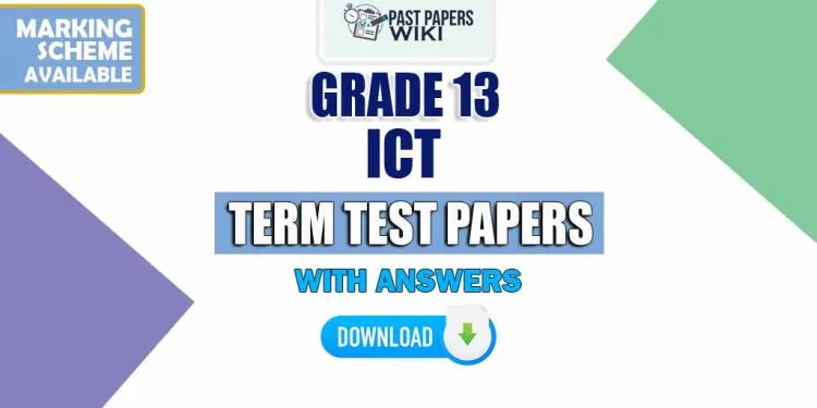 Grade 13 Information And Communication Technology Term Test Papers