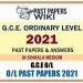 G.C.E. Ordinary Level Exam Past Papers 2021 with Answers – Sinhala Medium