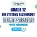 Grade 12 Bio Systems Technology(BST) Term Test Papers