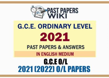 O/L 2021(2022) Past Papers with Answers - English Medium