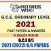 O/L 2021(2022) Past Papers with Answers - English Medium