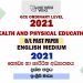 2021 O/L Health Past Paper and Answers | English Medium