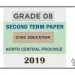 Grade 08 Civic Education 2nd Term Test Paper with Answers 2019 - Tamil Medium | North Central Province