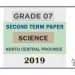 Grade 07 Science 2nd Term Test Paper 2019 - English Medium North Central Province