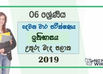Grade 06 History 2nd Term Test Paper 2019 - Sinhala Medium | North Central Province