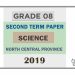 Grade 08 Science 2nd Term Test Paper 2019 - English Medium | North Central Province