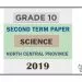 Grade 10 Science 2nd Term Test Paper 2019 - English Medium | North Central Province