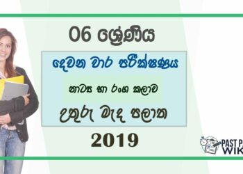 Grade 06 Drama 2nd Term Test Paper 2019 - Sinhala Medium | North Central Province
