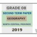 Grade 08 Geography 2nd Term Test Paper 2019 - English Medium | North Central Province