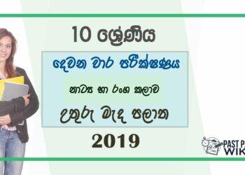 Grade 10 Drama 2nd Term Test Paper 2019 - Sinhala Medium | North Central Province