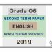 Grade 06 English Language 2nd Term Test Paper 2019 | North Central Province