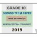 Grade 10 Home Science 2nd Term Test Paper 2019 - Tamil Medium | North Central Province