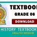 Grade 06 History textbook English Medium – New Syllabus