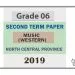 Grade 06 Western Music 2nd Term Test Paper 2019 - English Medium | North Central Province