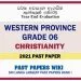 Western Province Grade 06 Christianity Third Term Paper 2021 – Sinhala Medium