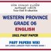 Western Province Grade 06 English Third Term Paper 2021
