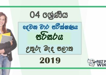 Grade 04 Environment 2nd Term Test Paper 2019 - Sinhala Medium | North Central Province
