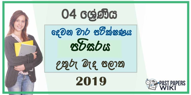 Grade 04 Environment 2nd Term Test Paper 2019 - Sinhala Medium | North Central Province