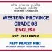 Western Province Grade 08 English Third Term Paper 2021 - Speaking Test