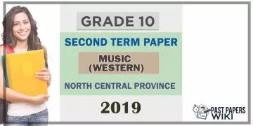 Grade 10 Western Music 2nd Term Test Paper 2019 - English Medium | North Central Province