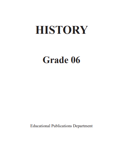 Grade 06 History textbook | English Medium – New Syllabus